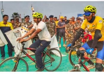 ಸಿಐಎಸ್‍ಎಫ್ ವಂದೇ ಮಾತರಂ ಕೋಸ್ಟಲ್ ಸೈಕ್ಲೋಥಾನ್ ಮಂಗಳೂರಿಗೆ ಆಗಮನ